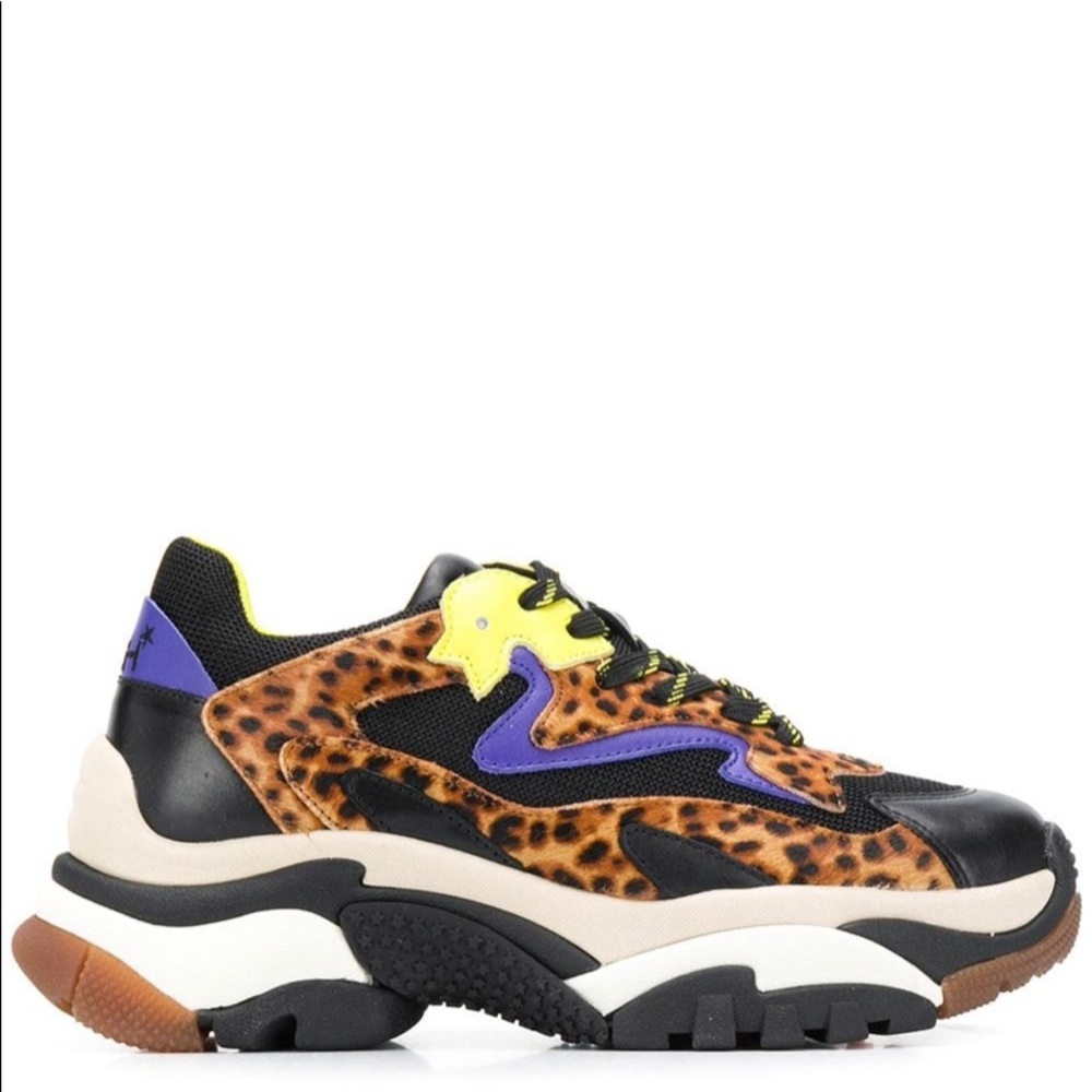 Ash. Chunky leopard sneaker